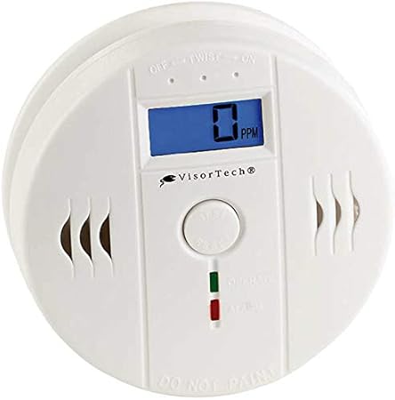 VisorTech Gasmelder Digitaler Kohlenmonoxid Melder LCD Display 85 dB Alarm EN 50291 Kohlenmonoxid Warnmelder VisorTech Gasmelder Digitaler Kohlenmonoxid Melder LCD Display 85 dB Alarm EN 50291 Kohlenmonoxid Warnmelder