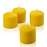 4 Citronella Scented Pillar Candles 3x3 . Burn Time 50 Hours