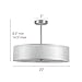 Linea di Liara Grazia 20 inch 3 Light Drum Chandelier Ceiling Light - Brushed Nickel LL-P117-BN