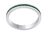 AFFY Round Shape Simulated Green Emerald Full