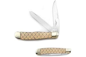 Old Ram Collection Everyday Carry Manual Folding Pocket Trapper Knife w/Smooth Resin Handle (GD-7)