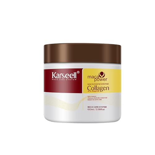 Karseell 3.38floz 100ml Collagen Hair Treatment Deep Repair Conditioning Argan Oil Collagen Hair Mask Essence for Dry Damaged Hair All Hair Types