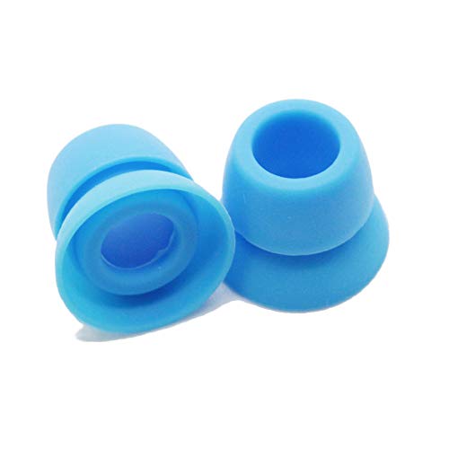 Replacement Silicone Ear Tips Earbuds Buds Set Compatible with for Powerbeats 2 3 Wireless Beats by dre Headphones Earphones, 4 Pairs (Blue)