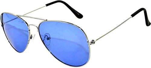 Colored Metal Frame Aviator Style Sunglasses Colorful Lens