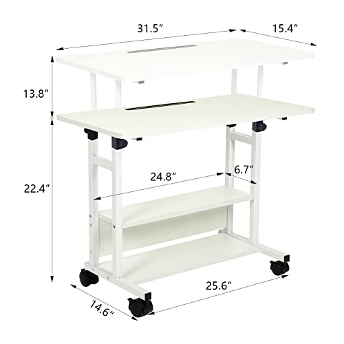 Home Office Desks Standing Adjustable Height Laptop Desk with Storage