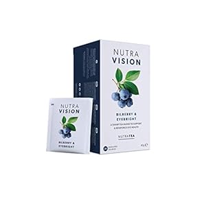 NUTRAVISION – Eye Support Tea | Eye Care Tea – Eye Health Supplement – Includes Eyebright, Bilberry & Green Tea – 120 Enveloped Tea Bags – by Nutra Tea – Herbal Tea – (6 Pack)