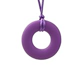 Chewable Silicone Donut Necklace (Autism/sensory/SPD) Nontoxic - BPA and Phthalate Free (Lilac)