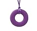 Chewable Silicone Donut Necklace (Autism/sensory/SPD) Nontoxic - BPA and Phthalate Free (Lilac)
