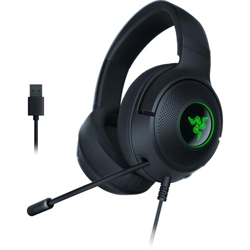 Razer Kraken V3 X USB - Kabelgebundenes USB-Gaming-Headset (Ultra leicht mit 285g, Triforce 40mm Treiber, HyperClear Kardioiden-Mikrofon, 7.1 Surround