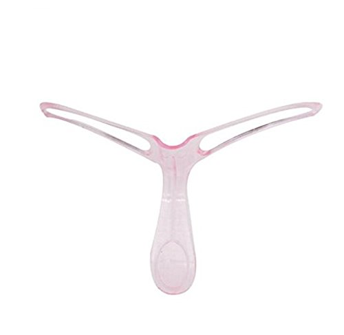 Pullic Eyebrow Stencil Makeup Template Stencil Shaping Makeup Tool (Pink) - Thumbnail 3