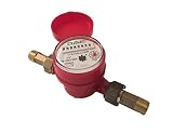 DAE AS130U-50R 1/2" Hot Water Meter, Measuring in Gallon + Couplings