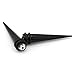 Black Magnetic Design - Acrylic Fake Tapers With Stone - Cheaters - 0G Gauge - 8mm