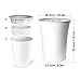 Small Trash Can 10 Liter/2.6 Gallon Hide Garbage Bag, Bath Bedroom Kitchen Wastebasket for Office Home Eco-friendly, Modern Round Garbage Can White Plastic with Drawstring Trash Bags 30 Counts
