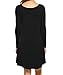 MOLERANI Women's Casual Swing Simple T-shirt Loose Dress, Small, long Sleeve Black