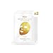 Elixir Lab Cosmetics Korean Face Mask - 24K Gold Facial Sheet Mask - Peel Off Moisturizing Collagen Mask 2 Pack