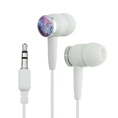 Fox Fur Nebula Galaxy Space Novelty In-Ear Earbud Headphones - White