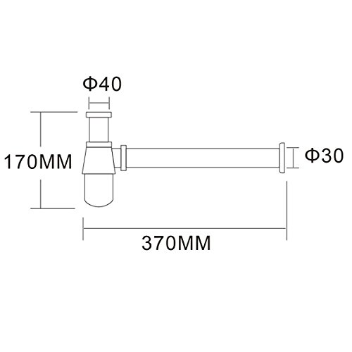 Ciencia Brass Bottle Trap Vessel Sink P Trap Chrome Wall Mounted Bathroom Sink Pipe Basin Bottle Waste Trap for Bathroom, WT03 - Thumbnail 7