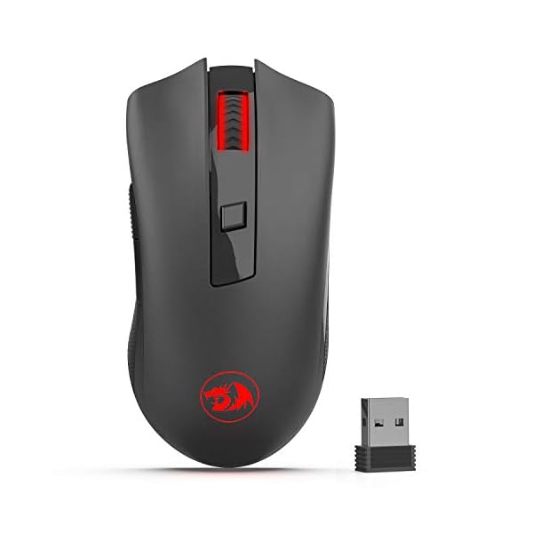 Redragon M652 Optical 2.4G Wireless Mouse with USB Receiver, Portable Gaming & Office Mice, 5 Adjustable DPI Levels, 6…