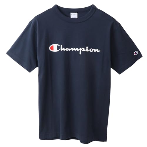 [チャンピオン] Tシャツ 半袖 綿100% COTTON USA 定番 スクリプトロゴプリント ショートスリーブTシャツ C3-X353L メンズ ネイビー 3L