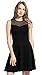 Sylvestidoso Women's A-Line Sleeveless Pleated Little Black Cocktail Party Dress (M, Black)