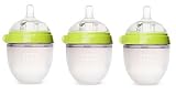 Comotomo Natural Feel Baby Bottle 3 Pack (Green, 5ozx3)