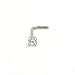 8 Pcs 20 Gauge Stainless Steel Nose Rings Studs L Shaped Crook Nose Body Piercing Jewelry 1.5mm 2mm 2.5mm 3mm Diamond CZ Nose Stud L Bend for Women Girl Piercing (Sliver-Steel)