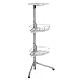 OXO Good Grips Stainless Steel Corner Standing Shower Caddy, 3 ft Tall