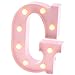Barnyard Designs Metal Marquee Letter G Light Up Wall Initial Nursery Letter, Home and Event Decoration 9 Inch (Baby Pink)