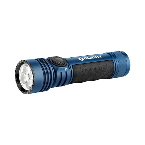 OLIGHT Seeker 4 Pro LED Taschenlampe mit Holster, 4600 Lumen 260 Meter, USB-C Wiederaufladbare Lampe 15 Tage Akkulaufzeit, Tragbare Handlampe für den