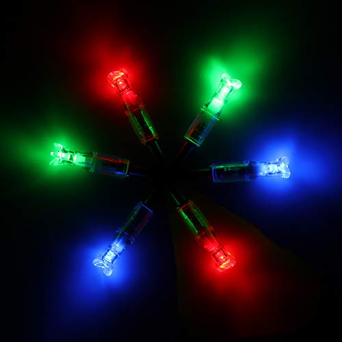 JY-Sports Lighted Crossbow Nocks Automatic Light Nocks Replaceable Led Crossbow Nocks for Hunting Shooting (Blue x 2-Green x 2-Red x 2)