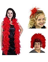 Zuckertm Feather Boa Feather Hair Tie And Feather Headdress Set