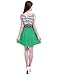 Allegra K Women Sleeveless Striped Summer Mini Skater Dress