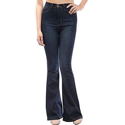 high waisted bootleg jeans