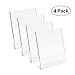 8.5 X 11 Acrylic Sign Holder Slant Back Design Clear Table Single Sheet Portrait Ad Frames for Home, Office, Store, Restaraunt (4)