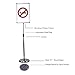 Floor Sign Holder Poster Stand Adjustable Pedestal Aluminum Snap Open Frame for 11x17 Inches with Heavy Round Base, Both Vertical and Horizontal Sign Displayed (Silver)