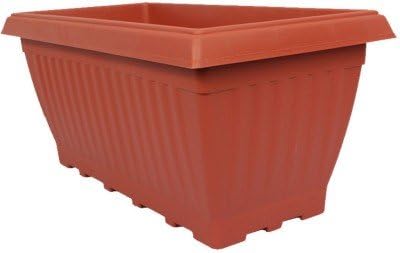 First Smart Deal Plastic Planter, Brown, Standard, 2 Pieces