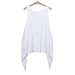 Iusun Women's Summer Sleeveless Tank Tops Backness Loose Blouse Shirt (White, L)