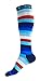 Compression Socks for Men & Women - BEST Graduated Athletic Fit for Running, Nurses, Shin Splints, Flight Travel, & Maternity Pregnancy - Boost Stamina, Circulation & Recovery (Cool Stripes, L/XL)