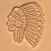 Tandy Leather 3D Indian Chief Stamp 88429-00