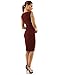 PattyBoutik Women's Boat Neck Sleeveless Sheath Dress (Burgundy S)