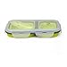 Collapsible Lunch Box- Silicone Kids Food Storage with Two Compartments and Utensil by D'Eco