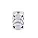 uxcell 5mm to 6mm Shaft Coupling 25mm Length 18mm Diameter Stepper Motor Coupler Aluminum Alloy Joint Connector for 3D Printer CNC Machine DIY Encoder
