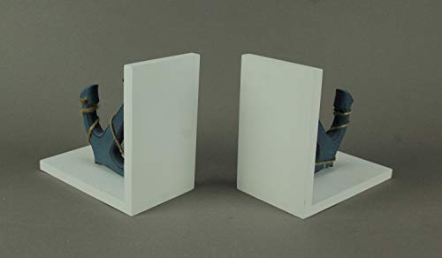 Chesapeake Bay Ltd Blue and White Nautical Anchor Bookends