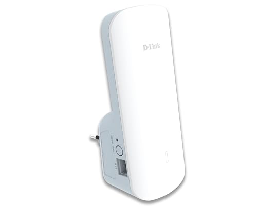 D-Link E30 AX3000 Wi-Fi 6 Range Extender - Smart Mesh, AI Wi-Fi Optimization, 3Gbps Speed, 360° Coverage, Gigabit Port, Alexa/Google Assistant, Easy Setup with App