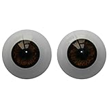 Nesee 22mm-Reborn-Baby-Dolls-Eyes-Half-Round-Acrylic-Eyes-Brown-for-BJD-OOAK-Doll DIY Reborn Baby Dolls Acrylic (Brown)