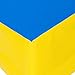 Best Choice Products Incline Gymnastics Mat Training Foam Triangle Gym Tumbling Wedge Blue Yellow