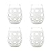 Lifefactory Wine Glass with Protective Silicone Sleeve, 4 Count (Pack of 1), White