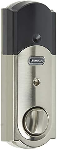SCHLAGE Z-Wave Connect Camelot Touchscreen Deadbolt with Built-In Alarm, Satin Nickel, BE469 CAM 619, Works wi