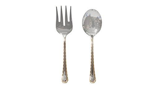 Gold Flatware Serving Set, 75-Piece Dining Service for 12, 18/10 Premium Surgical Stainless Steel, 24K Gold-Plated Trim, Silverware Cutlery Hostess Set, Wood Storage Case (Prestige) - Thumbnail 2