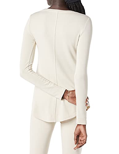 AMAZON ESSENTIALS WOMEN’S SUPERSOFT TERRY REGULAR-FIT LONG-SLEEVE SHIRTTAIL HEM SHIRT (PREVIOUSLY DAILY RITUAL), SAND, XX-LARGE